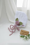 Crochet handmade baby bonnet/ Baby ear warmer