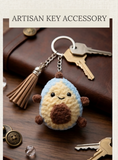 Handmade Crochet Avocado Keychain