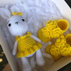 Crochet Bunny Soft Toy with Shoes – Handmade, Adorable & Safe Plush Toy for Babies