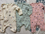 Buy NEXT Baby Sleep Suits – Pack of 3 super soft cotton onesies with 2-way zippers and built-in mitts for all-night comfort.

