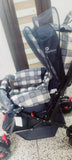 STAR AND DAISY Sigma stroller with reclining seat, smooth wheels, safety harness, adjustable canopy, and comfortable travel design for babies and toddlers.