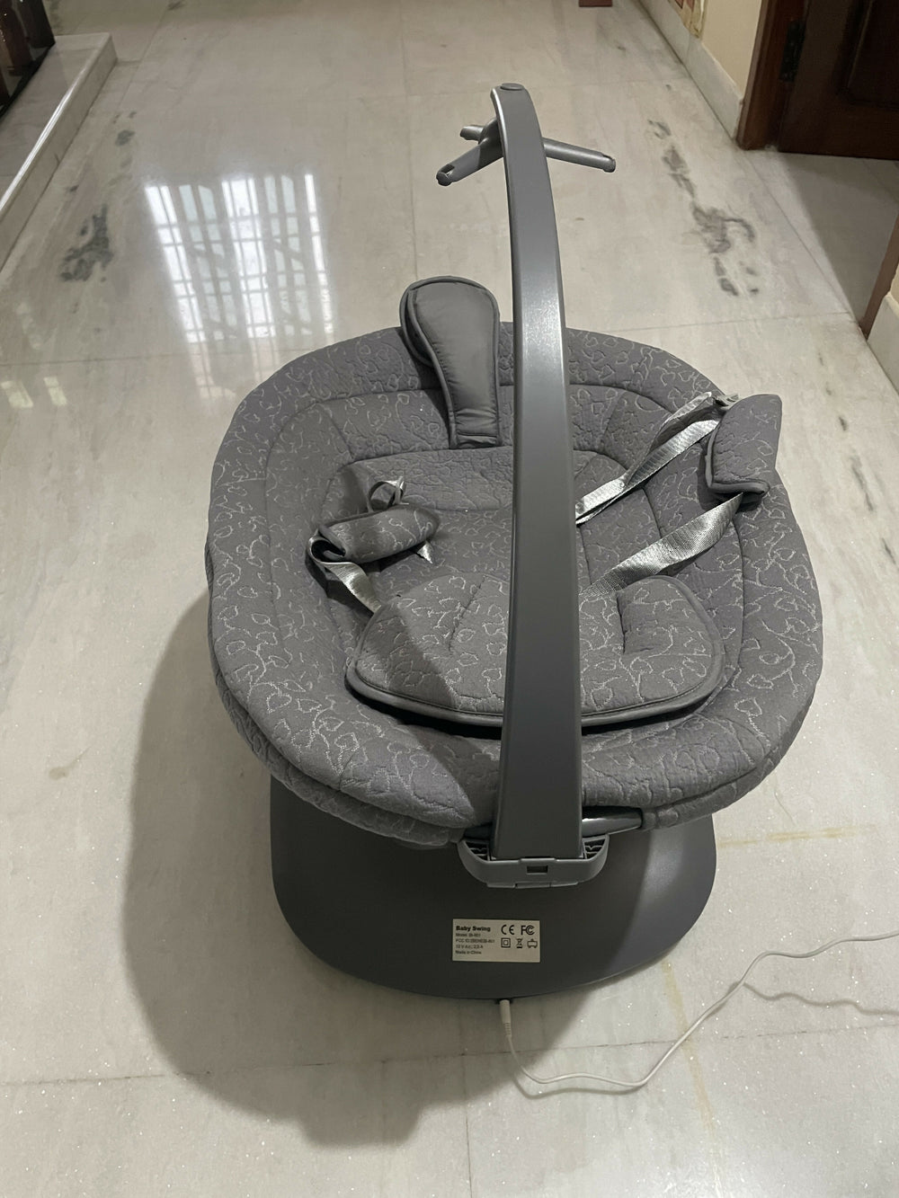 Soft Electric Automatic Baby Swing with cushioned seating and gentle rocking motion.