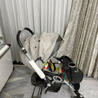 R FOR RABBIT Chocolate Ride Baby Stroller/Pram in Some Used condition, available in Ahmedabad, featuring comfortable seating, reclining backrest, protective canopy, safety harness, smooth wheels, and foldable design.