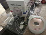 Spectra Electric Breast Pump with adjustable suction levels, massage mode, closed-system hygiene, quiet operation, BPA-free components, and ergonomic controls for comfortable and efficient milk expression.