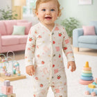TINY TIGGY  Strawberry Dreams Baby Romper