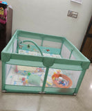 StarAndDaisy playpen with a spacious play area, sturdy frame, breathable mesh sides, secure safety lock, and a child-friendly design for safe indoor play.