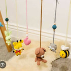 Handcrafted Crochet Play Gym Set / Cradle Hanging Set: 100% cotton yarn, safe and vibrant toys for baby’s playtime and naptime.