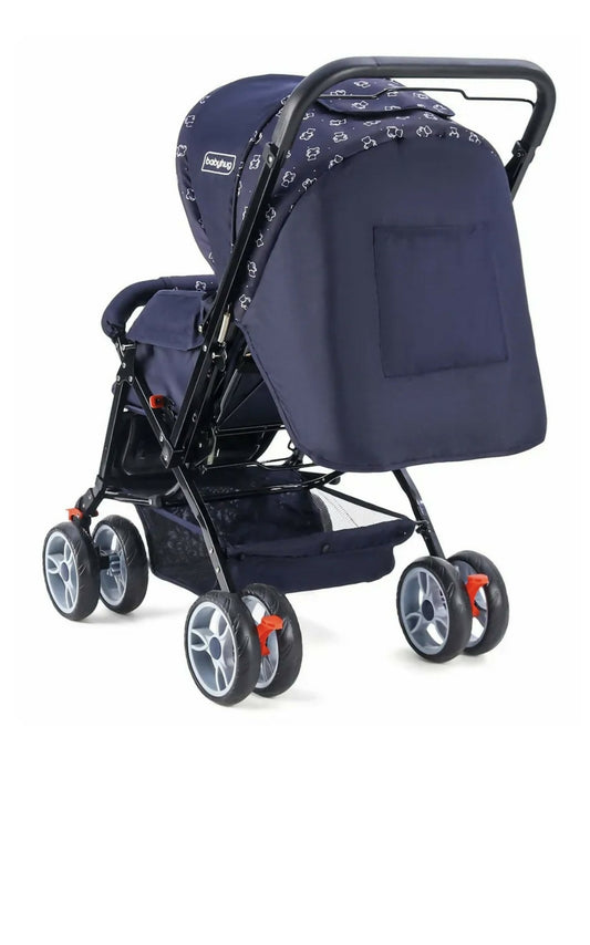 BABYHUG Comfy Ride Stroller with Reversible handle- Dark blue