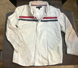 TOMMY HILFIGER white shirt featuring soft comfortable fabric, classic collar design, button-down styling, and a versatile look suitable for casual and formal occasions.
