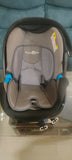 Baby car seat with 'trumom' branding 