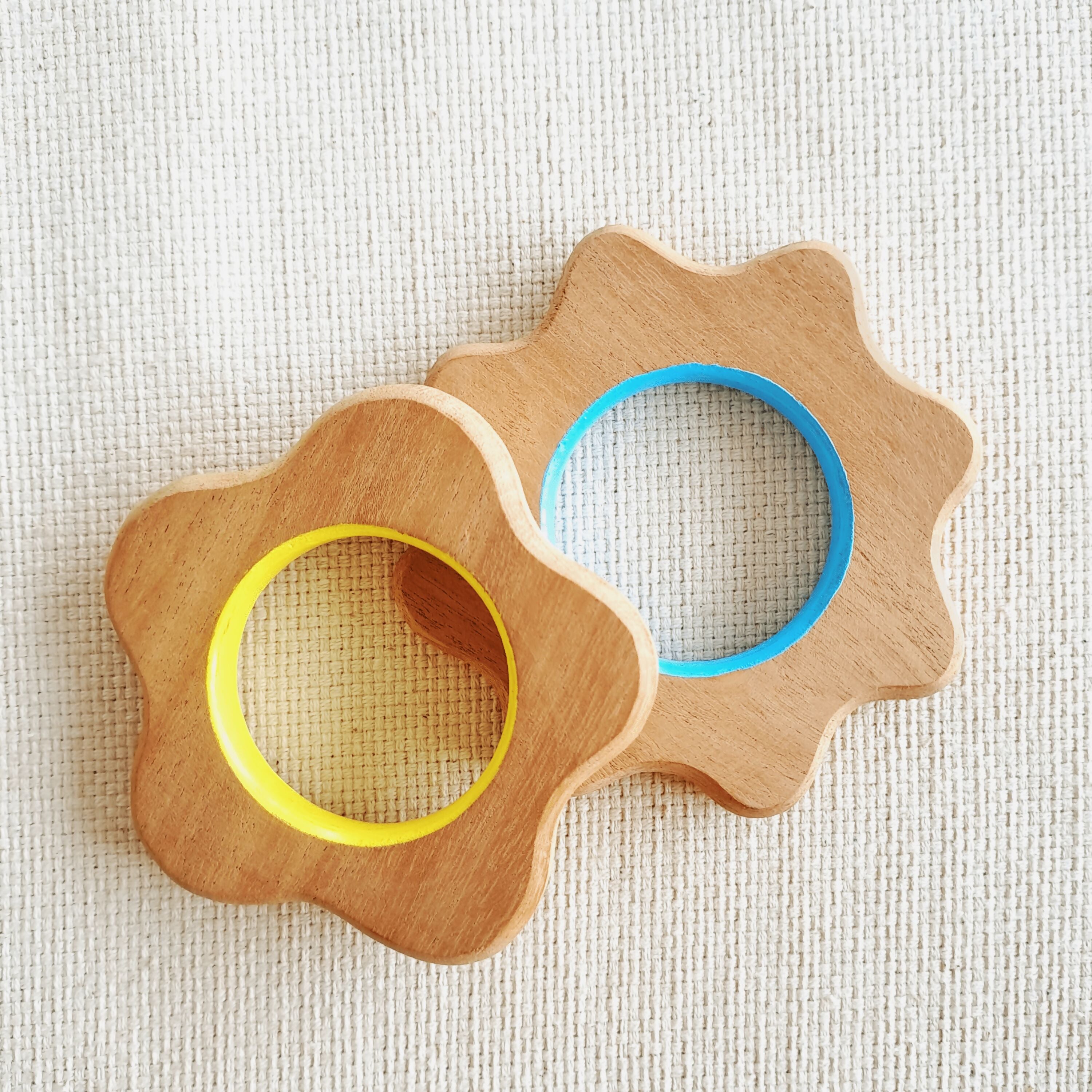 Explore shapes and soothe gums with Babycov's Cute Neem Wood Teethers - natural comfort for safe and playful chewing!