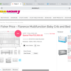 FiSHER-PRICE Florence Multifunction Crib Bed and Study Table