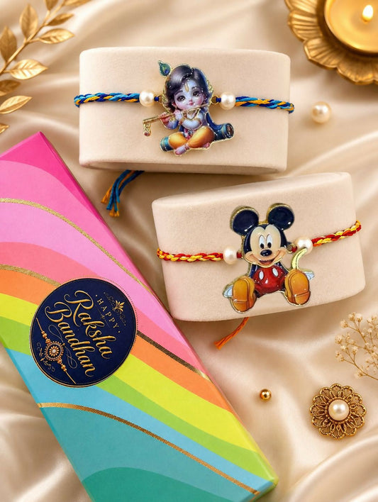 Trendy Swinging Pendulum Rakhi Collection featuring beautifully crafted rakhis with a unique swinging pendulum design, premium materials, comfortable fit, and festive appeal for celebrating Raksha Bandhan.