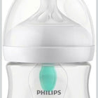 Philips Avent feeding bottle set with AirFree vent, two BPA-free bottles, anti-colic design, soft silicone nipples, and an ergonomic shape for comfortable feeding.