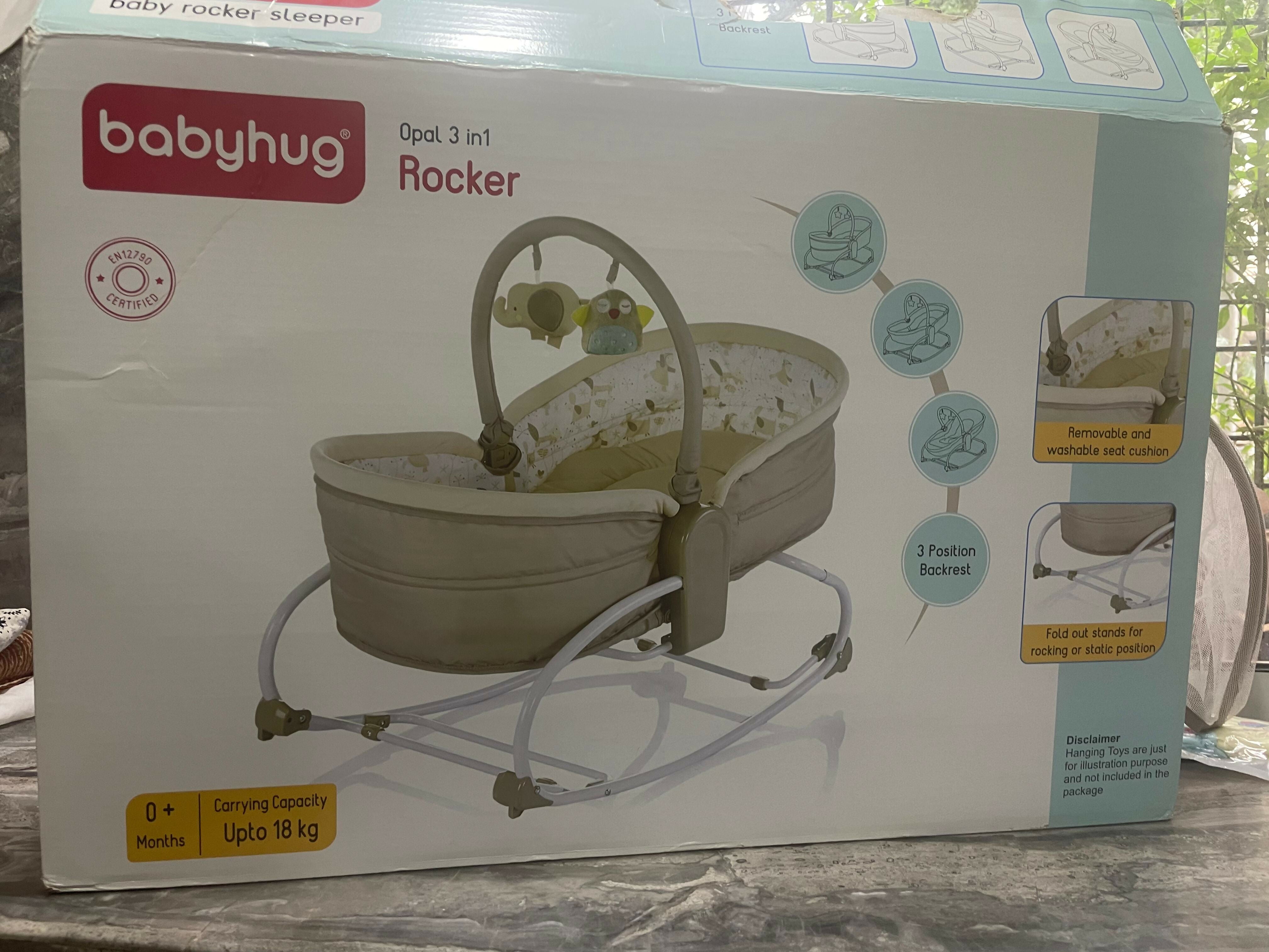 BABYHUG OPAL 3-in-1 Baby Rocker Cum Bassinet