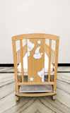 StarAndDaisy Wooden Baby Cot Crib Rocking Wheels Storage B103
