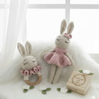 Crochet bunny and rattle set