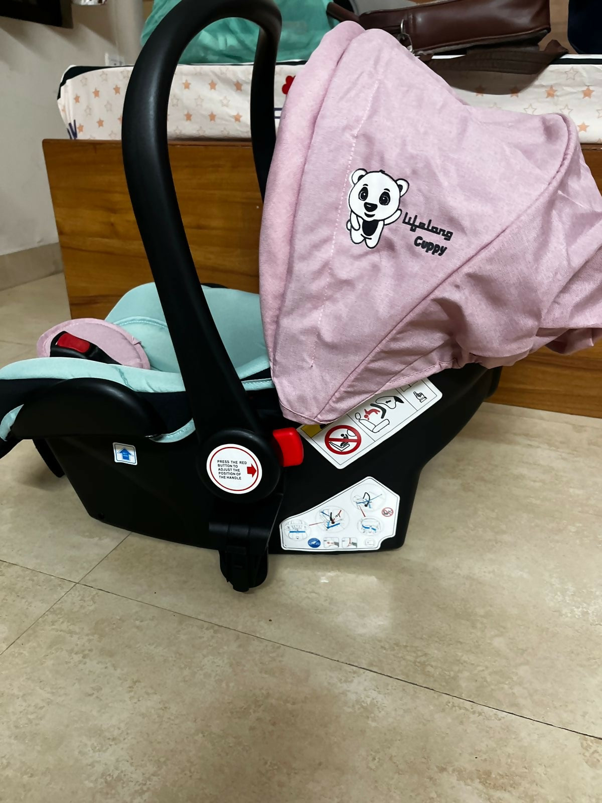 LIFELONG  Baby Stroller/Pram, Pink & green