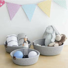 COTTON ROPE WOVEN STORAGE BASKET SET (3 PCS – ROUND)