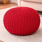 Knitted Cotton Heavy Pouf Stool – Premium Handcrafted Seating & Decor Accent