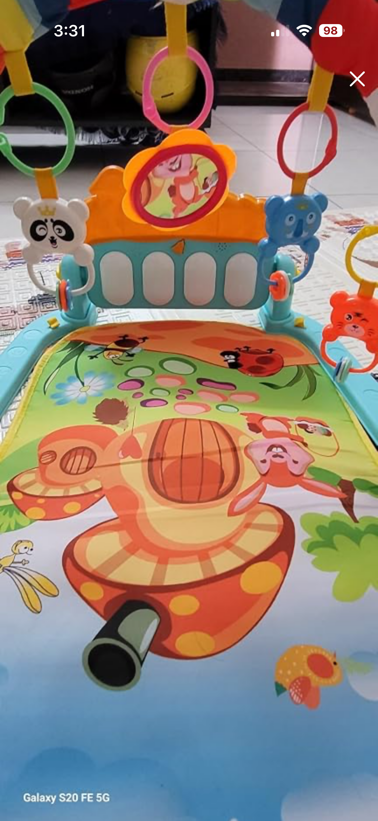 VEBETO Baby Play Gym/Play Mat for 0–12 Months in Almost New condition featuring a soft activity mat and engaging play setup for supervised tummy time, play, reaching, and sensory exploration.