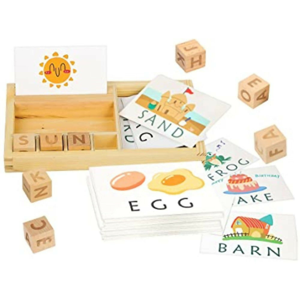 Wooden Spelling Game With Flashcards - PyaraBaby