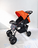 Babyhug Wander Baby Stroller Pram Reclining 5 Point Harness Canopy Foldable B152