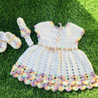 Shaded Frock With Booties and Hairband