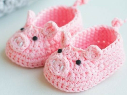 Crochet baby booties