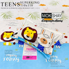 Mokshay Teens kids bedsheets with cartoon designs on a colorful background
