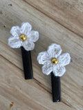 Handmade Crochet Hair Clips for Girls | Cute & Soft Baby Hair Accessories | Colorful Designer Clips