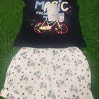 Cute and comfortable, this T-shirt with shorts set for baby girls features adorable prints and breathable fabric, perfect for play and casual outings.