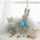 Crochet bunny and rattle set