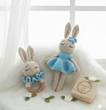 Crochet bunny and rattle set
