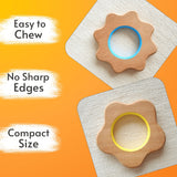 Explore shapes and soothe gums with Babycov's Cute Neem Wood Teethers - natural comfort for safe and playful chewing!