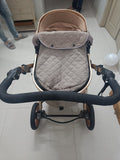 BABYHUG Majestic Stroller/Pram Cum Carry Cot with Canopy - Beige - PyaraBaby