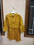 LES PETITS Yellow Kurta with Pyjama and Short Koti - PyaraBaby