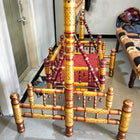 Wooden Pure Teak Wood Big Cradle With Parna - PyaraBaby