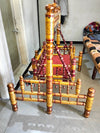 Wooden Pure Teak Wood Big Cradle With Parna