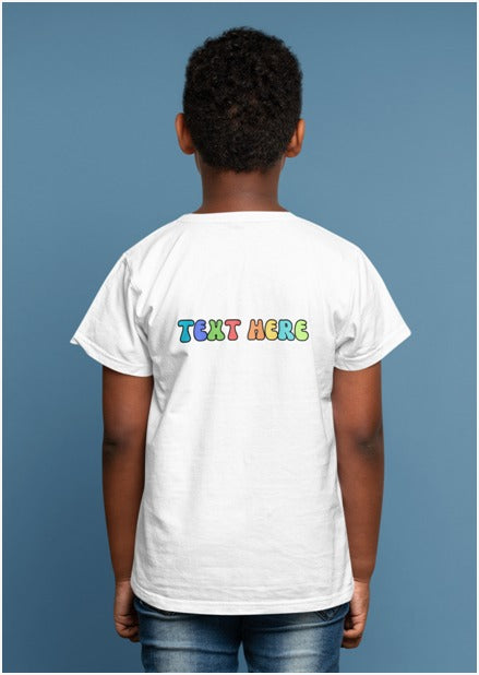 Customised Round Neck T-Shirt for Kids with Customised Print (Colours available) - PyaraBaby