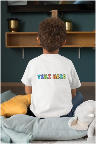 Customised Round Neck T-Shirt for Kids with Customised Print (Colours available) - PyaraBaby