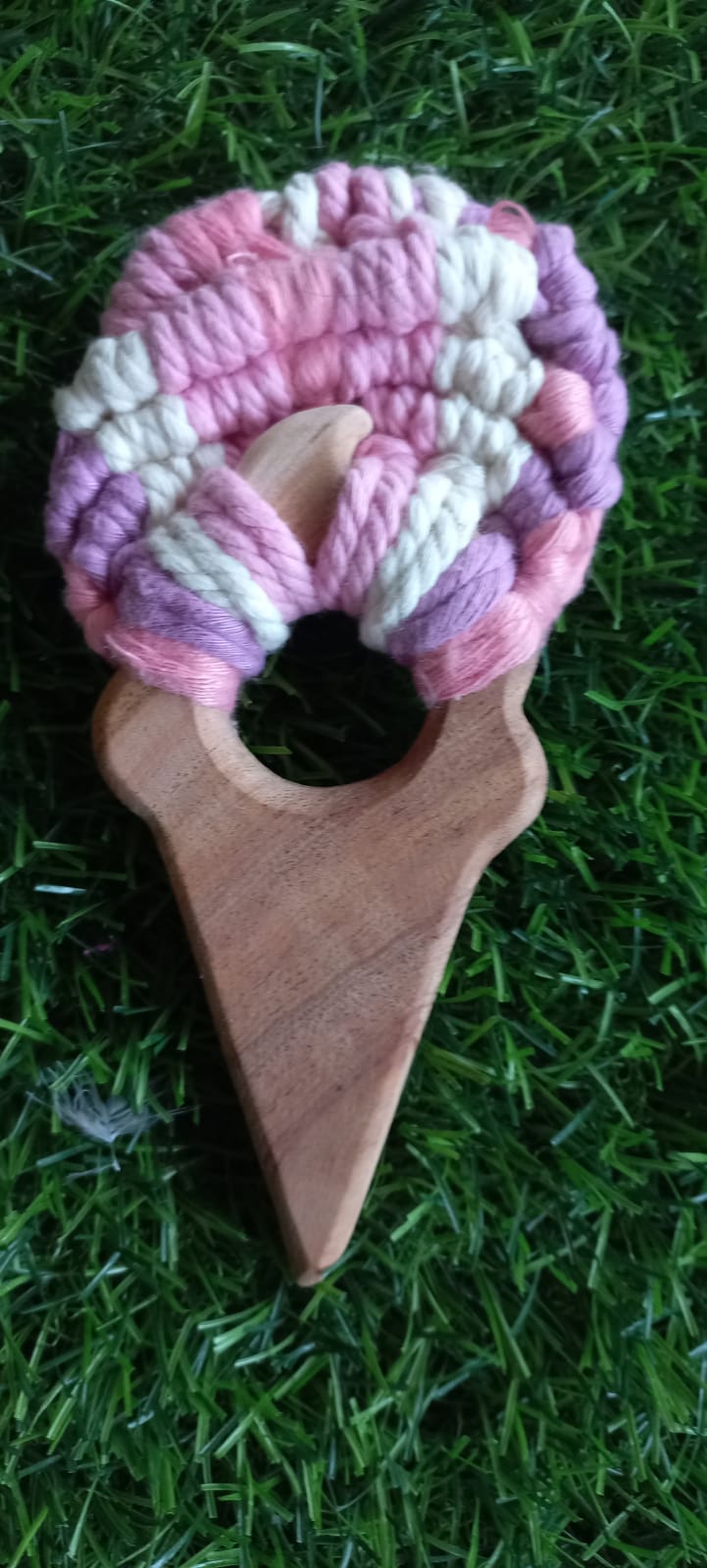 Soothe your teething baby naturally with our Neem Macrame Teethers, crafted from high-quality neem wood and soft macrame for safe and soothing relief.