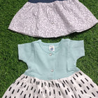 Set of 2 Baby Girl Frocks/Dresses, crafted from soft, breathable fabric with charming designs for comfort and style on any occasion.