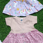 Set of 2 Baby Girl Frocks/Dresses, crafted from soft, breathable fabric with charming designs for comfort and style on any occasion.
