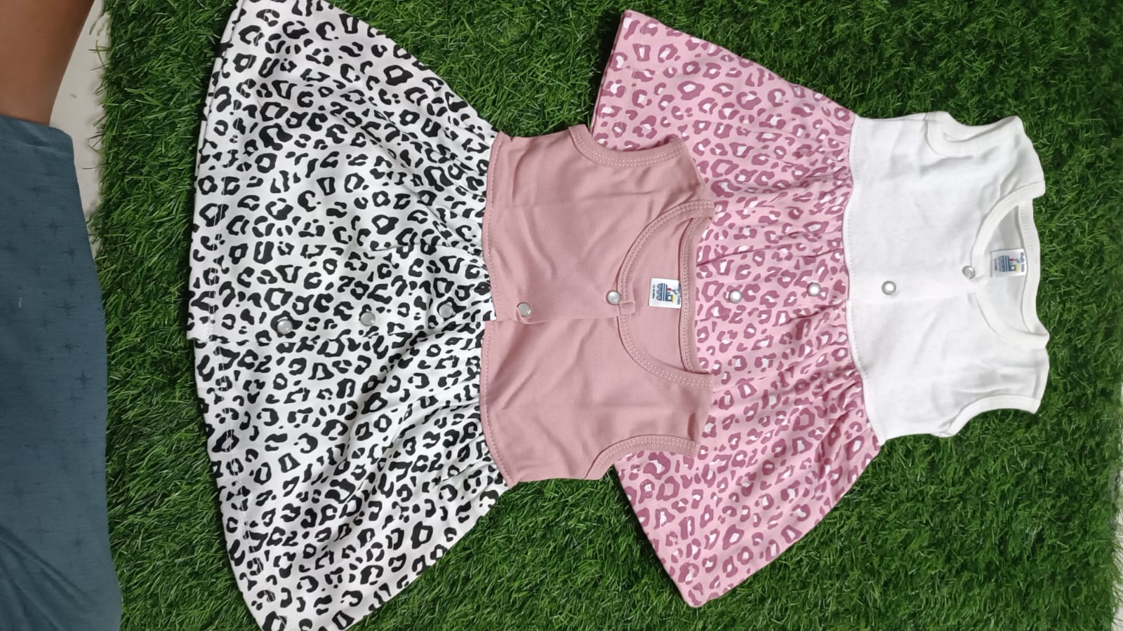 Set of 2 Baby Girl Frocks/Dresses, crafted from soft, breathable fabric with charming designs for comfort and style on any occasion.