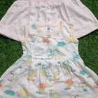 Set of 2 Baby Girl Frocks/Dresses, crafted from soft, breathable fabric with charming designs for comfort and style on any occasion.
