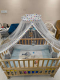 Discover the BabyTeddy® 9 in 1 Convertible Forest Theme Baby Crib – a versatile, high-quality wooden crib that transforms into nine configurations, complete with a mattress and mosquito net for ultimate comfort and protection.