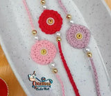 Cute Hand crochet Rakhi for Kids- Multiple designs available