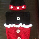 Shop now for our Child Safe Acrylic Yarn Cocoon + Cap set, offering warmth, safety, and adorable style for your newborn!