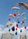 Crochet cradle hanging /cot mobile with bells